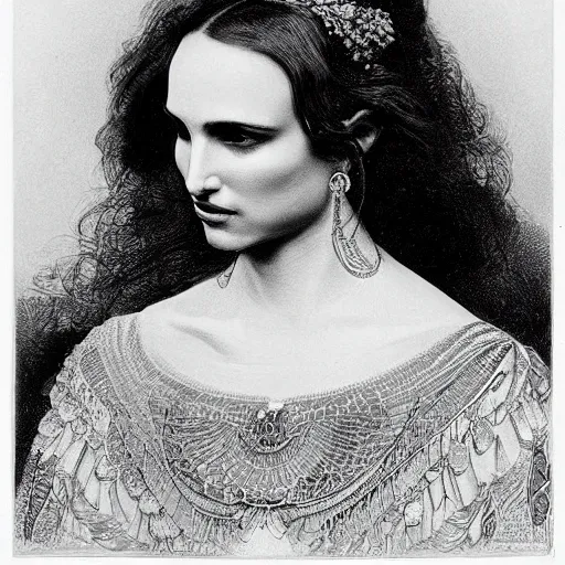 Image similar to portrait of natalie portman by ernst haeckel