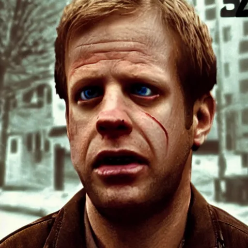 Image similar to close up photo of toby flenderson in silent hill streets, highly detailed, 4 k