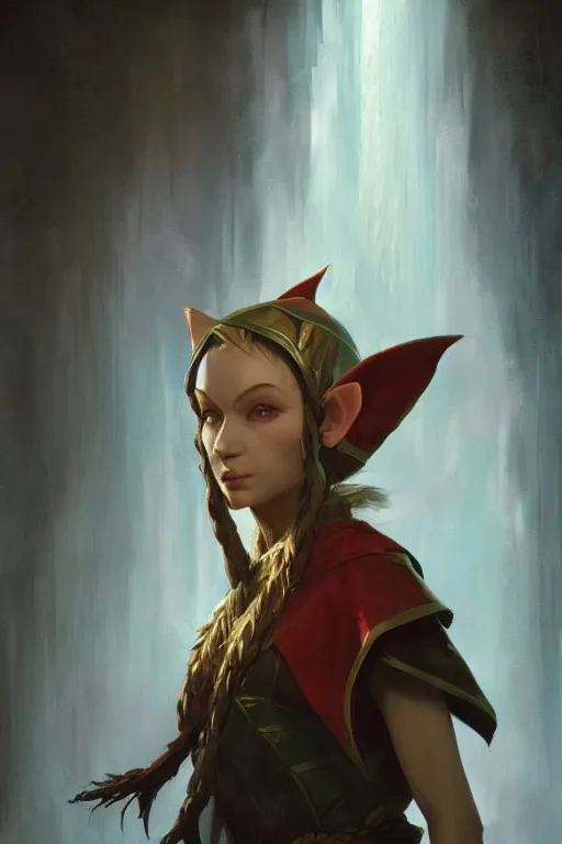 Prompt: dungeons and dragons elf wizard character closeup portrait, dramatic light, dungeon background, 2 0 0 mm focal length, painted by stanley lau, painted by greg rutkowski, painted by stanley artgerm, brom, digital art, trending on artstation