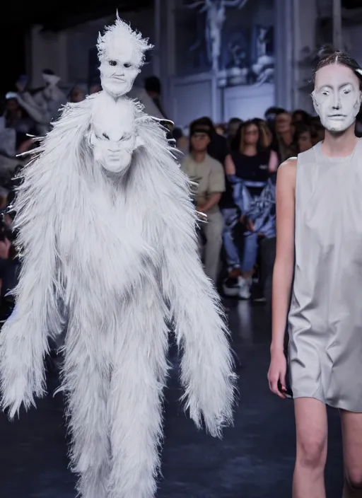 Prompt: hyperrealistic and heavy detailed balenciaga runway show of ghost busters, leica sl 2 5 0 mm, vivid color, high quality, high textured, real life