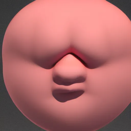Prompt: blob with a detailed face, 3 d render, rendered lighting