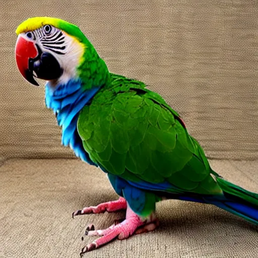 Image similar to a parrot - cat - hybrid, animal photography