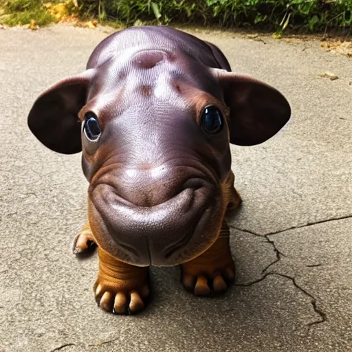 Image similar to photo of a hippopotamus dachshund hybrid