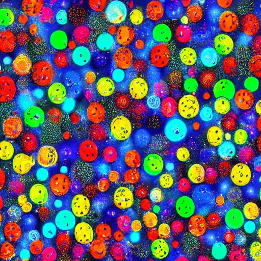 Prompt: a billion dots of different colors