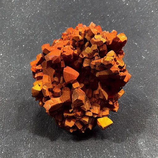 Image similar to wulfenite crystal cluster cubic