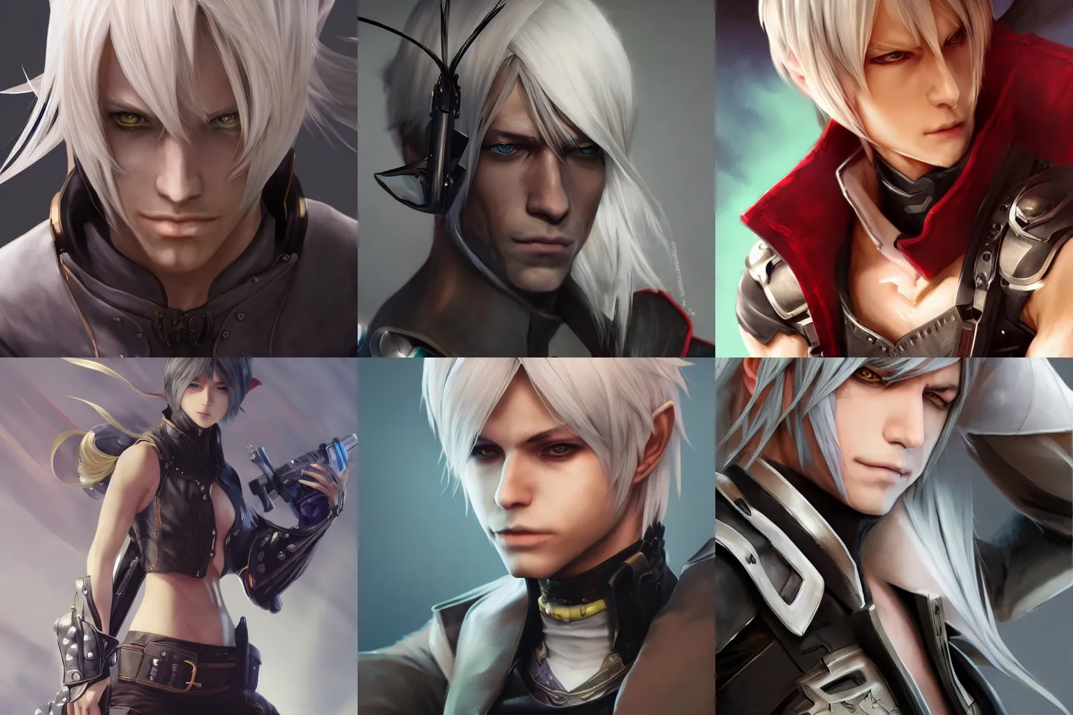 Prompt: Thancred Waters, Gunbreaker, Endwalker, Final Fantasy fan art, realistic anime, by Sakimichan, Stanley Artgerm Lau, WLOP, Rossdraws, trending on ArtStation, CGSociety, concept art, cgsociety, octane render, trending on artstation, artstationHD, artstationHQ, unreal engine, 8k