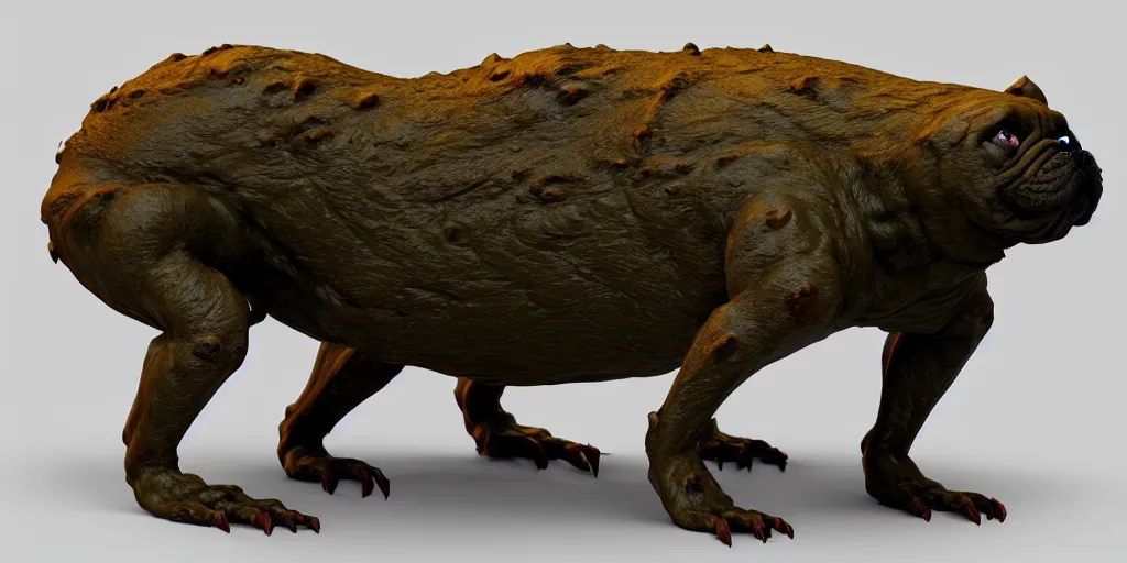 a strange sci fi fat dog creature design by neville | Stable Diffusion |  OpenArt
