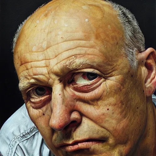 Image similar to high quality high detail painting by lucian freud, hd, warren ellis