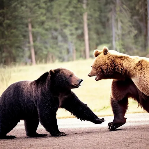 Image similar to “Mike Tyson fighting a bear, 4k photograph, award winning”