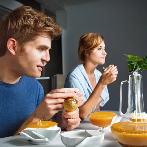 Image similar to light breakfast enjoyers eating a lightbulb detailed HD 8k High Resolution