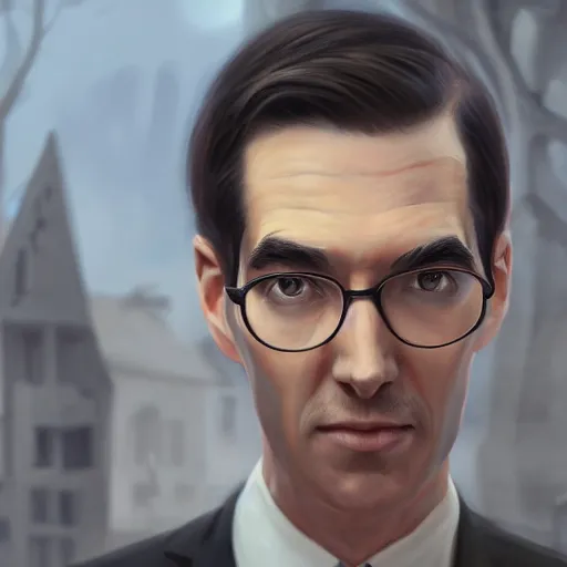 Prompt: Portrait of Mr. Crocker, matte painting, Artstation, 4K