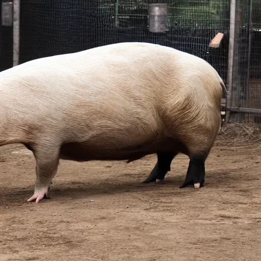Image similar to a giant machine domestic pig