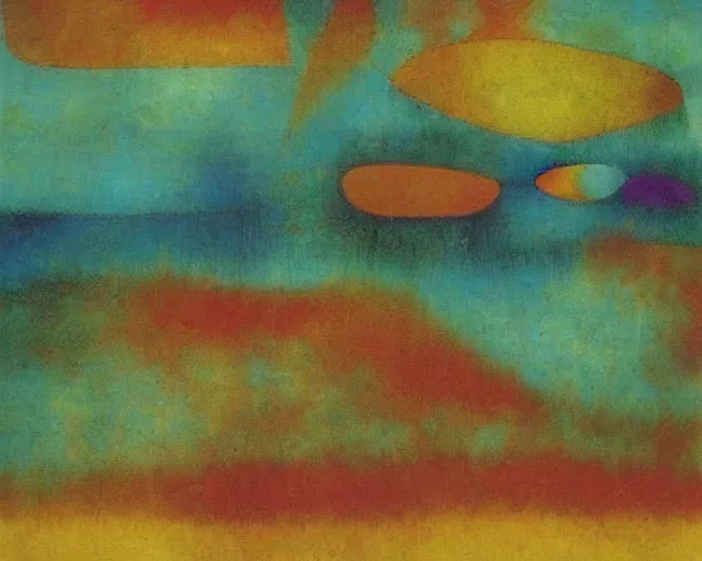 Image similar to Ocean waves in a psychedelic dream world. DMT. Curving rivers. Paul Klee. Zao Wou-ki. Minimalist.