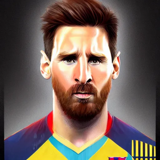 messi as giga chad, d & d, fantasy, portrait, highly, Stable Diffusion