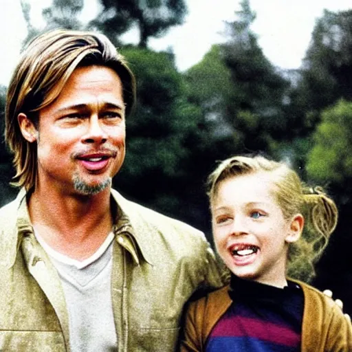 Prompt: brad pitt as a homeschooler