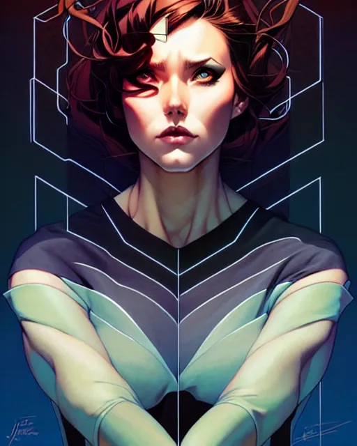 Image similar to artgerm, joshua middleton comic cover art, full body pretty even rachel wood faye, symmetrical eyes, symmetrical face, long curly black hair, beautiful forest, cinematic lighting