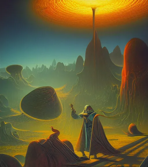 Prompt: dreamy waldenbooks. vantablack cloth technology, vintage shapes, retro technology, happy colors dariusz zawadzki, tim hildebrandt, wayne barlow, bruce pennington, larry elmore, oil on canvas, deep depth field, masterpiece, cinematic composition. dramatic zoom, hyperdetailed, hd, hdr