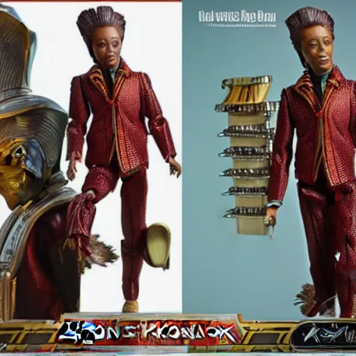 Image similar to action figure of christopher walken from the wiz movie, 4 k, highly detailed, award winning, look at all that detail!