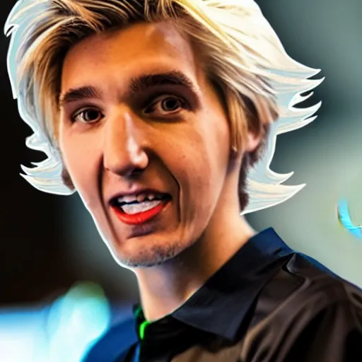 Image similar to a badly photoshopped stream image of xqc