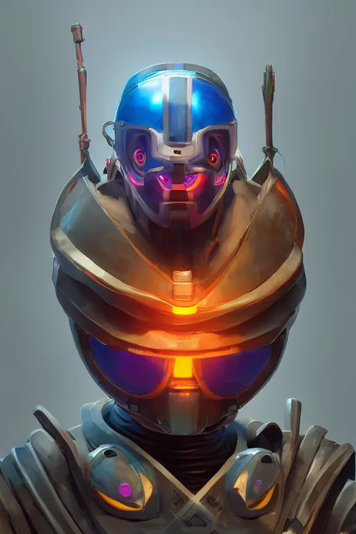 Image similar to epic mask helmet robot ninja portrait stylized as fornite style game design fanart by concept artist gervasio canda, behance hd by jesper ejsing, by rhads, makoto shinkai and lois van baarle, ilya kuvshinov, rossdraws global illumination radiating a glowing aura global illumination ray tracing hdr render in unreal engine 5