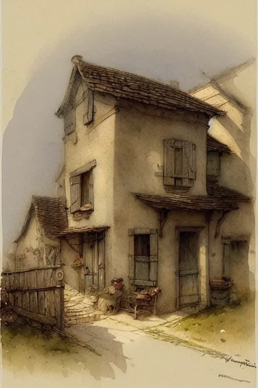 Image similar to ( ( ( ( ( 1 7 5 0 s village street. muted colors. ) ) ) ) ) by jean - baptiste monge!!!!!!!!!!!!!!!!!!!!!!!!!!!!!!