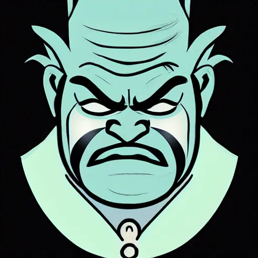 Image similar to ogre with a pompadour