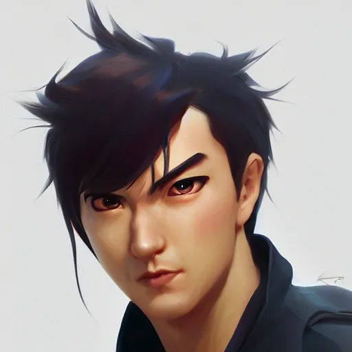 Image similar to portrait of jin kazama, mattepainting concept blizzard pixar maya engine on stylized background splash comics global illumination lighting artstation lois van baarle, ilya kuvshinov, rossdraws