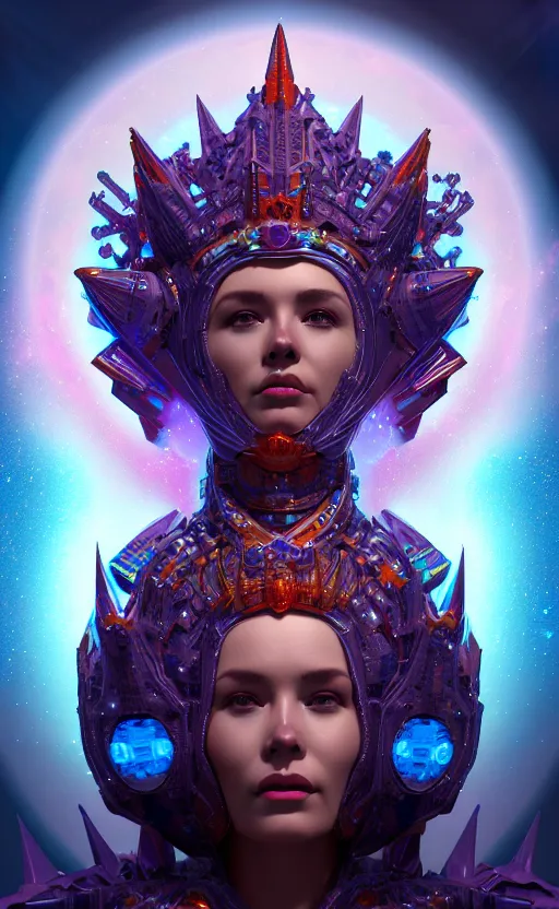 Prompt: Cosmic god queen, hyperdetailed, artstation, cgsociety, 8k