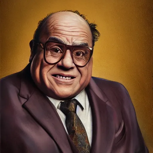 Prompt: hyperrealistic mixed media high resolution image of Danny DeVito, stunning 3d render inspired art by István Sándorfi and Greg Rutkowski and Unreal Engine, perfect symmetry, dim volumetric lighting, 8k octane beautifully detailed render, post-processing, extremely hyper-detailed, intricate, epic composition, highly detailed attributes, highly detailed atmosphere, full body shot, cinematic lighting, masterpiece, trending on artstation, very very detailed, masterpiece, stunning, flawless structure, lifelike texture, perfection,