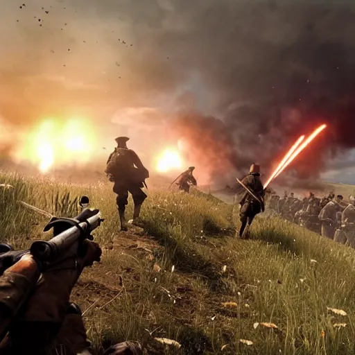 Image similar to the battle of the Somme, Battlefield 1 screenshot