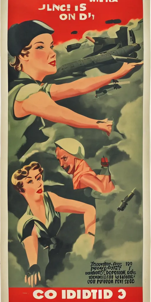 Image similar to 1 9 4 0 s us propaganda poster about covid - 1 9. no text.