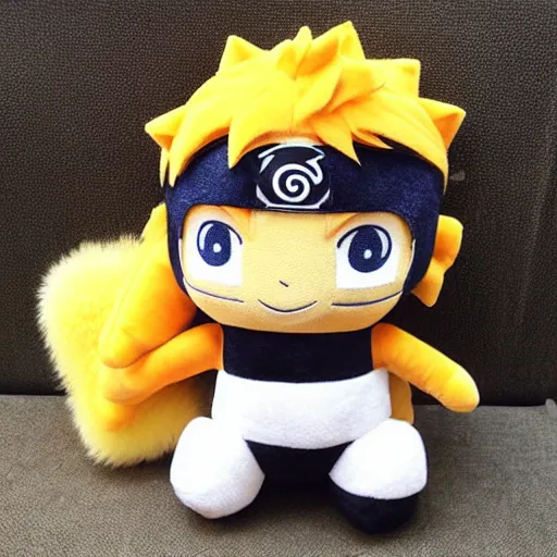 Prompt: “a cute plushie of Naruto”