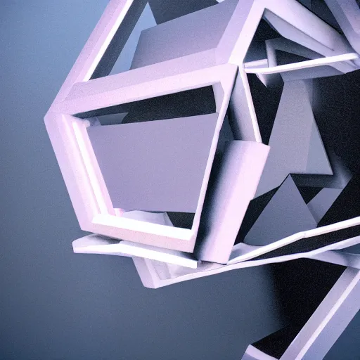 Image similar to abstract 3 d shapes hitting a window, octane render, unreal engine, hyper detailed