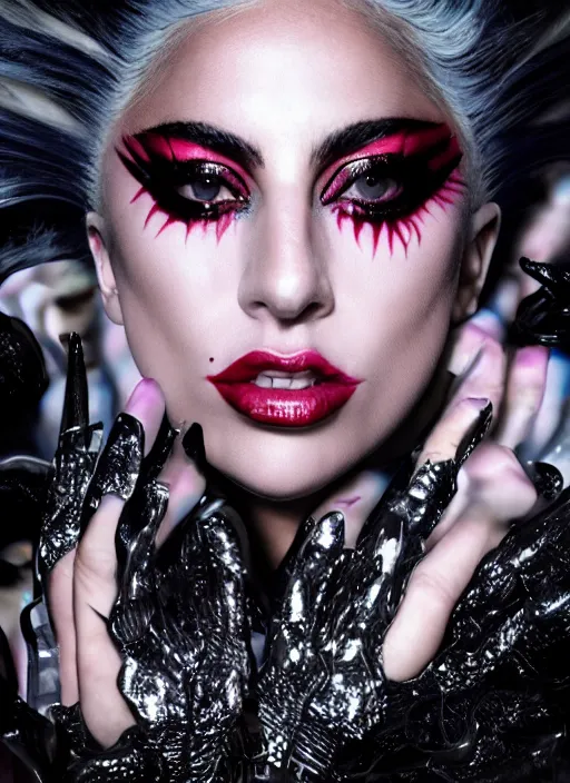 Image similar to lady gaga by nick knight, born this way, born this way album, red weapon 8 k s 3 5, cooke anamorphic / i lenses, highly detailed, cinematic lighting