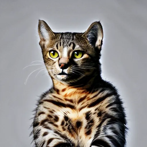 Image similar to a feline falcon - cat - hybrid, animal photography