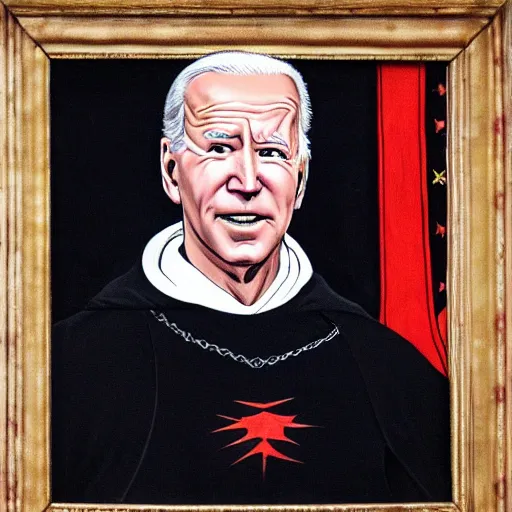 Image similar to joe biden, medieval painting, detailed