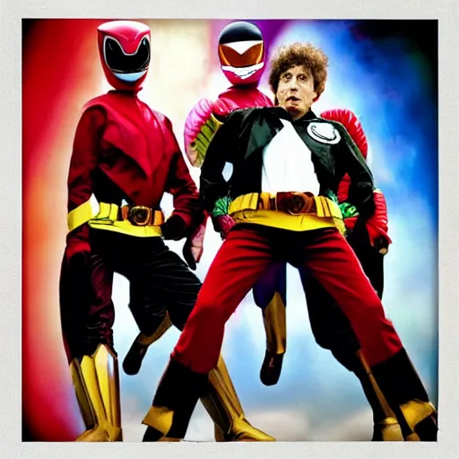 Prompt: bob dylan as a power ranger