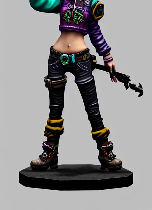 Image similar to street punk young woman thief, stylized stl fantasy miniature, 3 d render, activision blizzard style, hearthstone style