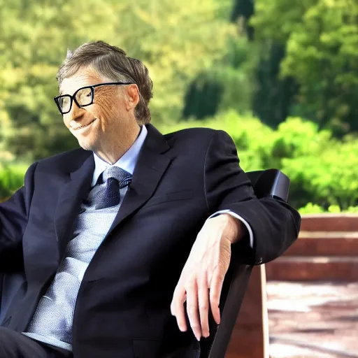 Prompt: bill gates jumps over the chair, 8K, full hd, detailed