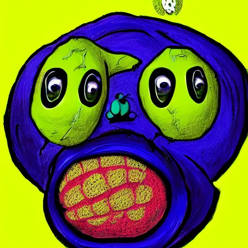 Image similar to snoop dogg tennis ball monster ,tennis ball, digital art, fantasy,chalk, magic, trending on artstation, ultra detailed, professional illustration by Basil Gogos