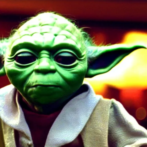 Image similar to film still of yoda in las vegas casino movie 4 k 8 k