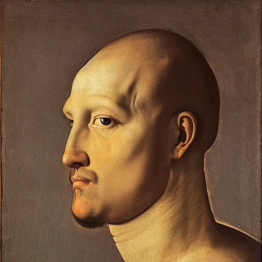 Image similar to a painting of a man whose head is a horse’s by Agnolo Bronzino