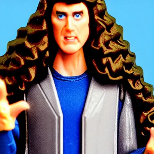 Prompt: “weird Al yankovic as a 1989s Kenner action figure”