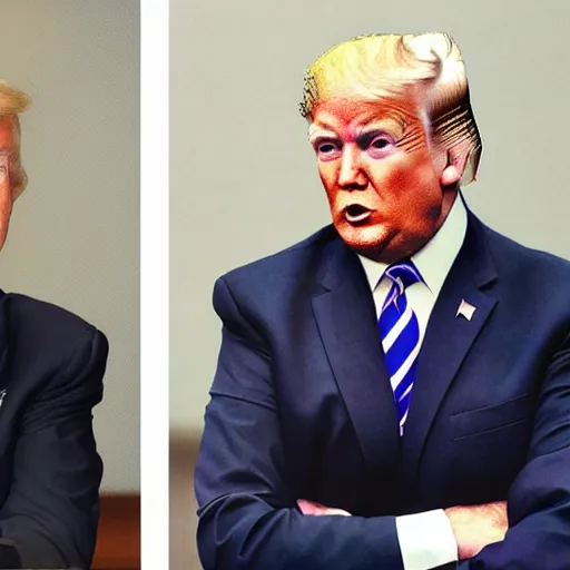 Image similar to donald trump and joe biden in high school yearbook