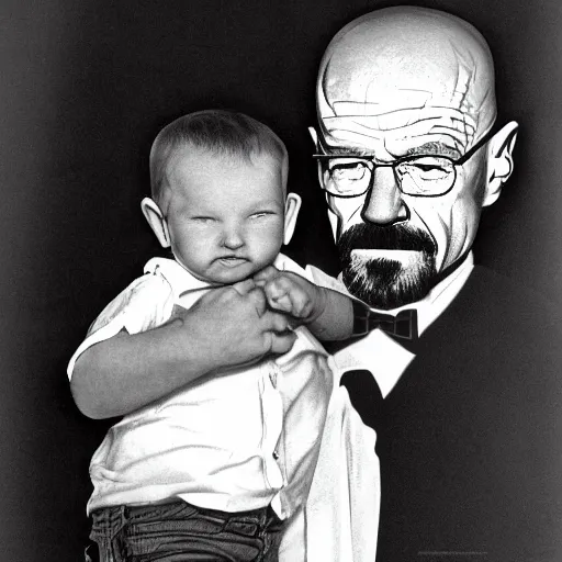 Prompt: walter white as a baby