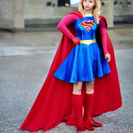 Prompt: Merlin Monroe dress as Supergirl