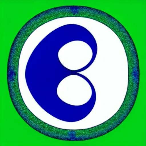 Prompt: A green and blue yin-yang logo with the word Yin-Yang written around it