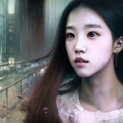 Image similar to jisoo of blackpink, hyperrealistic portrait, bladerunner street, art of elysium by jeremy mann and alphonse mucha, fantasy art, photo realistic, dynamic lighting, artstation, poster, volumetric lighting, very detailed face, 8 k, award winning