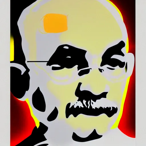 Image similar to mahatma gahndi pop art