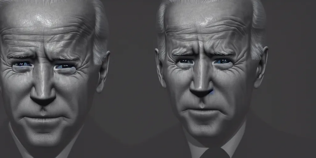 Prompt: sad joe biden portrait in a demonic dark dungeon, atmospheric, ambient, volumetric lighting, unreal engine, octane render, high resolution, detailed, award - winning, photograph, no artifacts